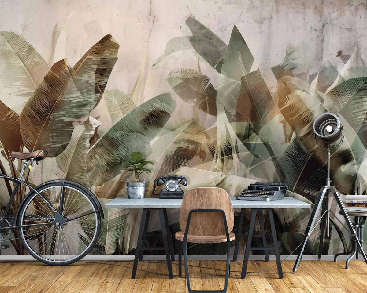 FOTOTAPETE Blätter Dschungel Grün 350x250 cm - Multicolor, Papier (350/250cm) - Wallarena