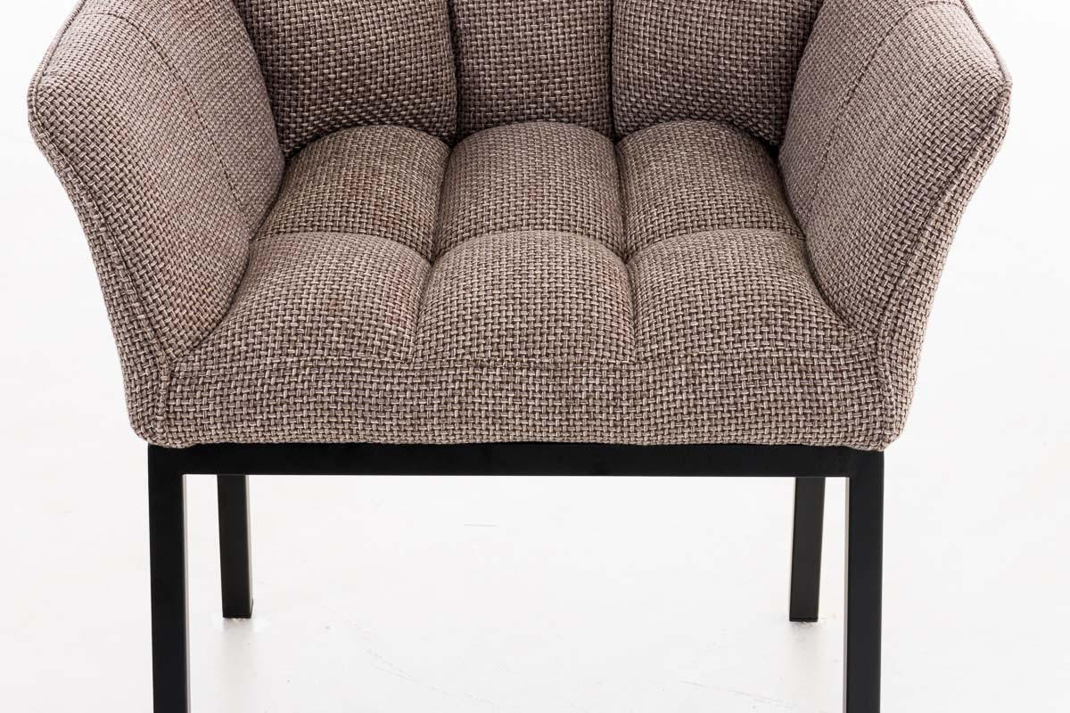 WOHNZIMMERSTUHL Stoff terrabraun - Dunkelbraun/Schwarz, Textil/Metall (67/78/63cm) - CLP