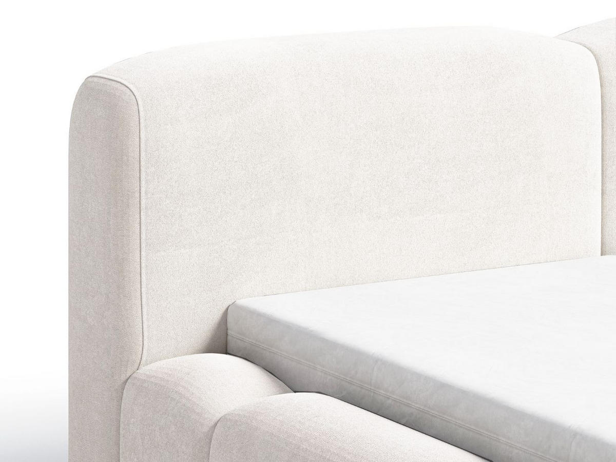 POLSTERBETT Aubi 180x200 Creme - Creme, Textil (180/200cm) - Graingold