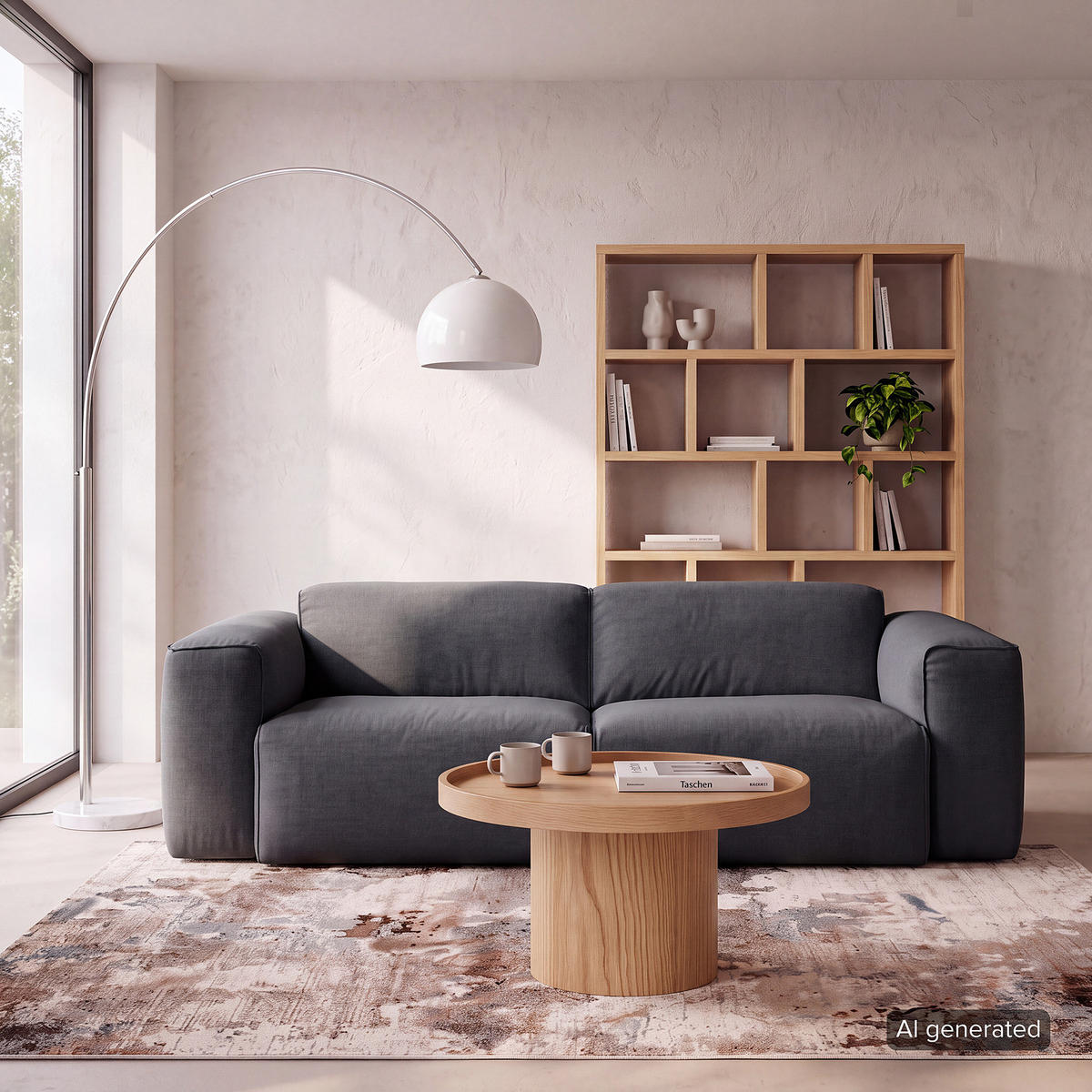 2-SITZER SOFA - Schwarz/Grau, Kunststoff/Textil (220/71/102cm) - home24