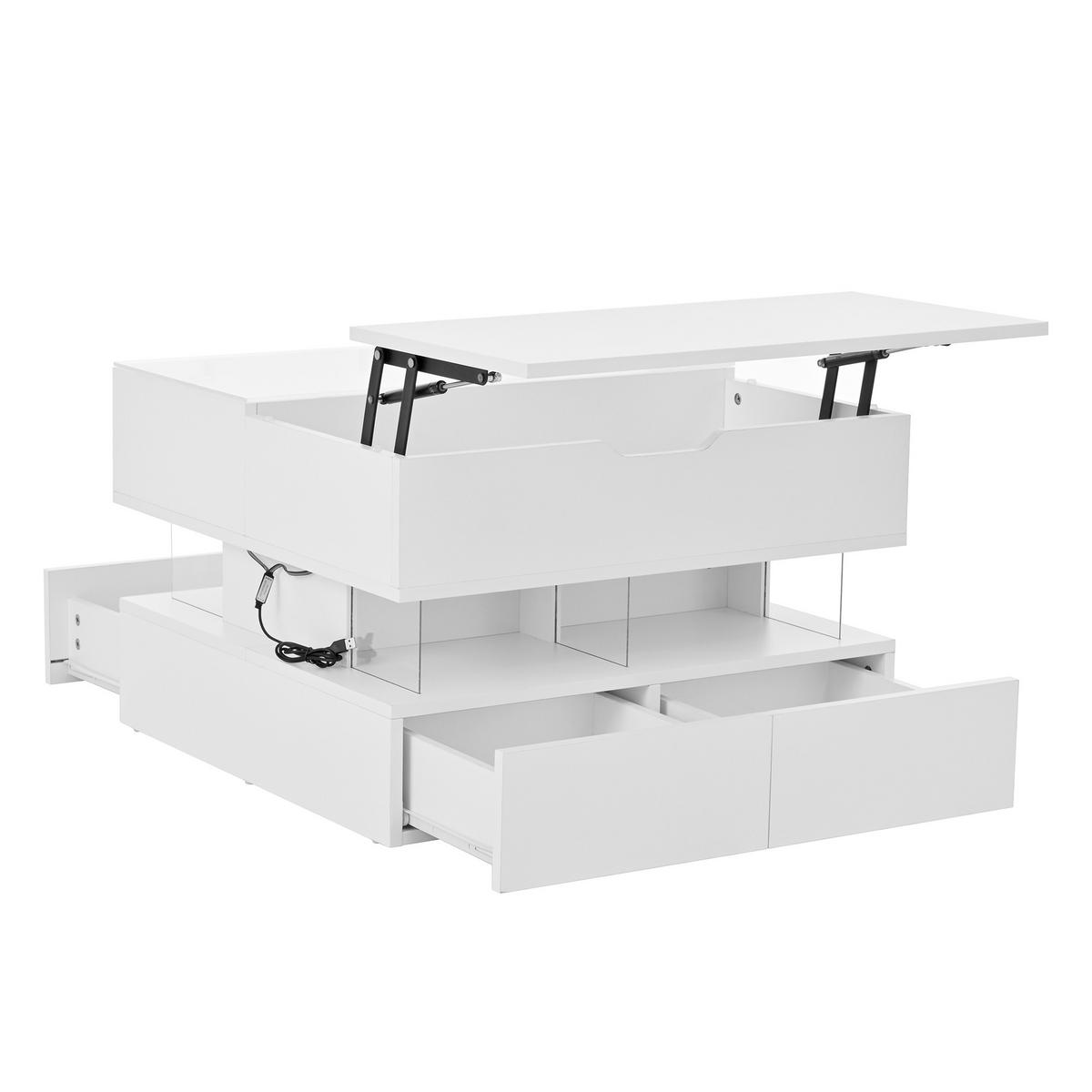 COUCHTISCH Weiß - Weiß, Holzwerkstoff (70/67/57cm)