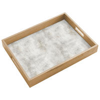 SERVÍROVACÍ PODNOS Šedá - Beton - Zvětralá 40x30 cm - světle šedá, dřevo (40/5/5cm) - OnlyWow