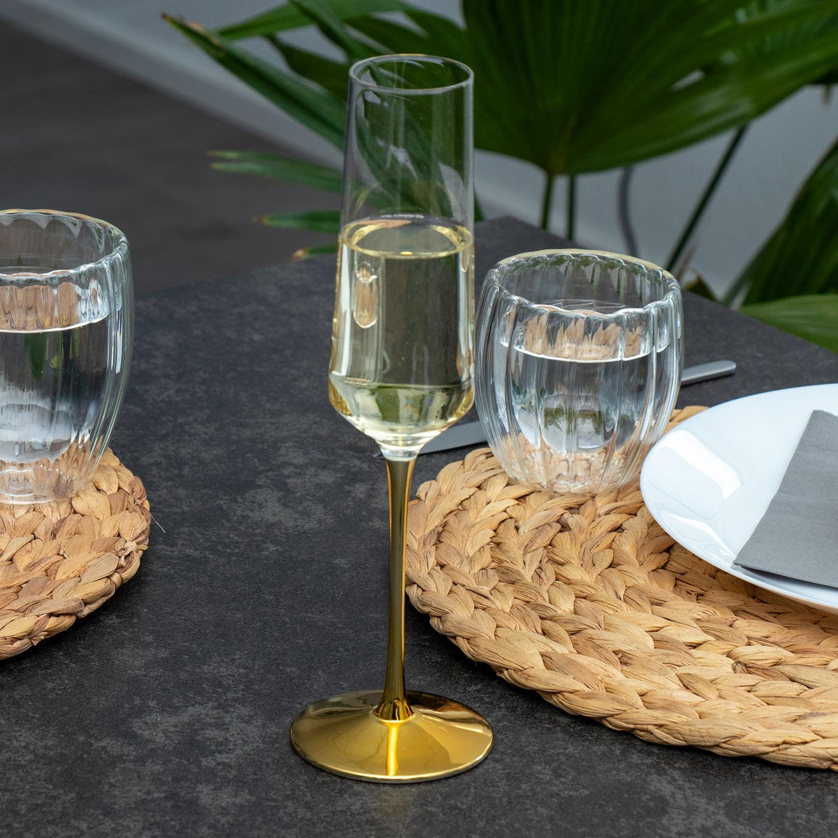 SEKTGLAS SET 200 ml (4-tlg) - Transparent, Glas (0.2L) - Intirilife