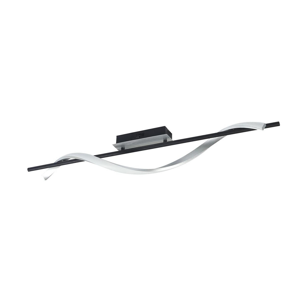 LED-DECKENLEUCHTE Gertrud 100/8.5/16 cm - Schwarz, Metall (100/8.5/16cm) - Nettlife