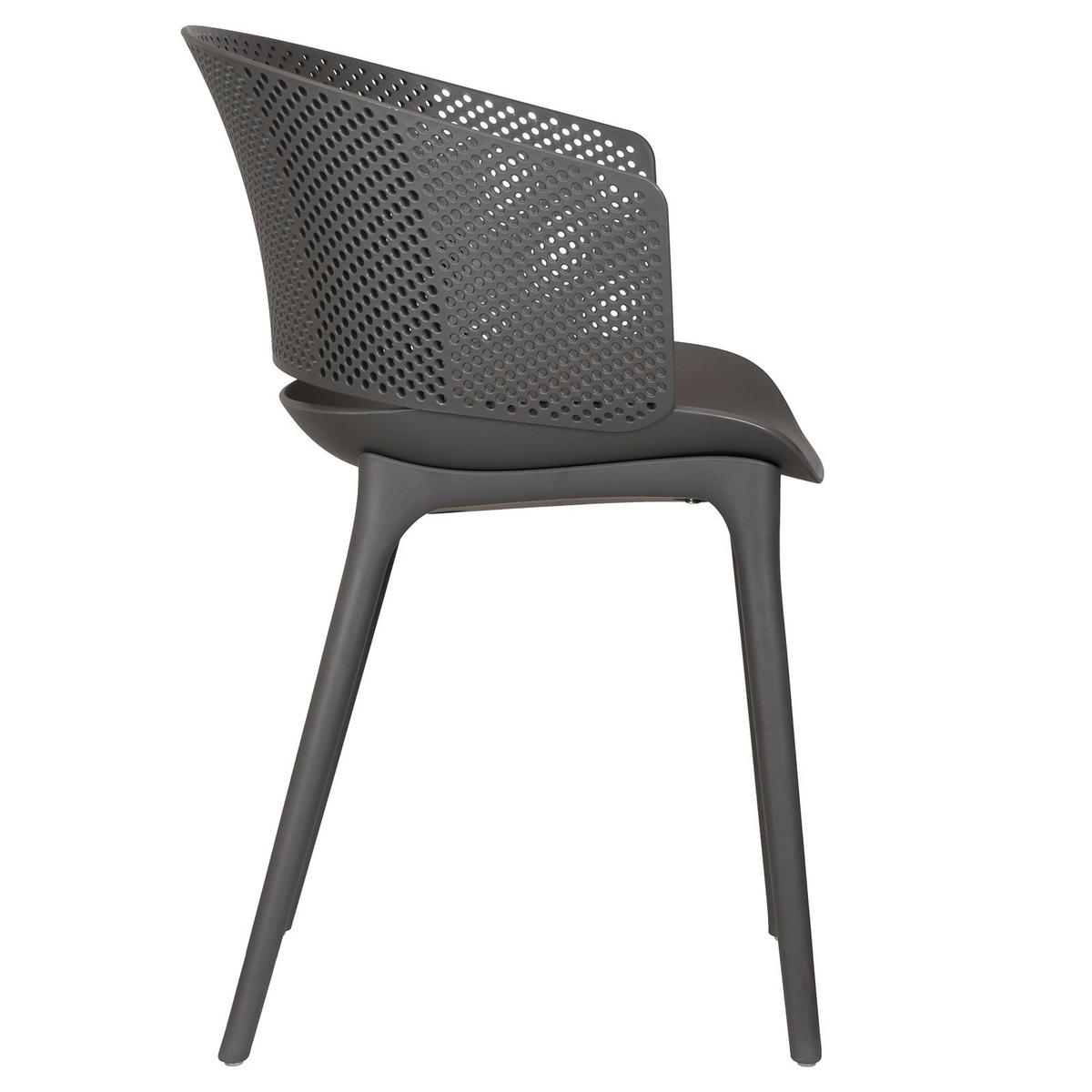 GARTENSTÜHLE OLINDO 4ER-SET - Grau, Textil (43/81/47cm) - IDIMEX