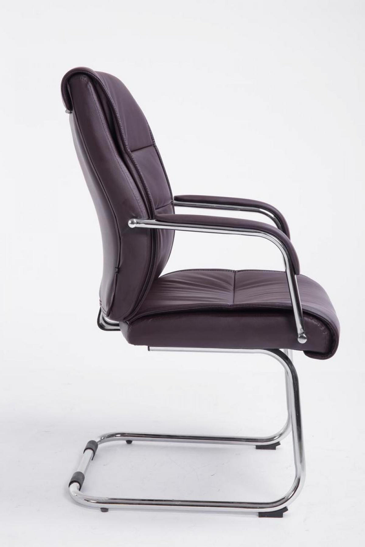SCHWINGSTUHL Lederlook braun - Chromfarben/Braun, Textil/Metall (58/100/66cm) - CLP