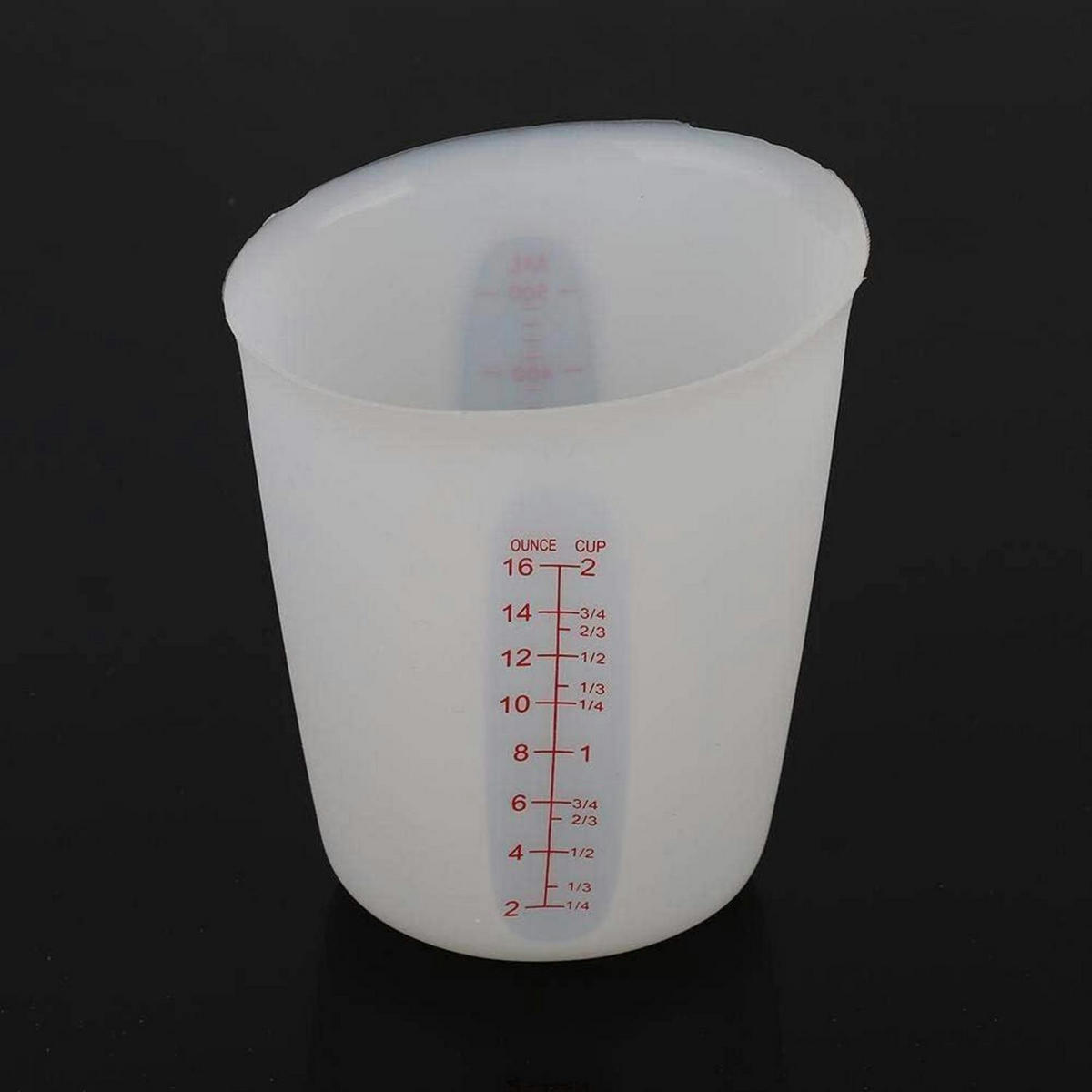 MESSBECHER Silikon 500 ml - Transparent, Kunststoff (0.5L)