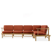 LOUNGESOFA ATREDA rechts - Orange, Holz/Textil (300/80/160cm) - KONSIMO®
