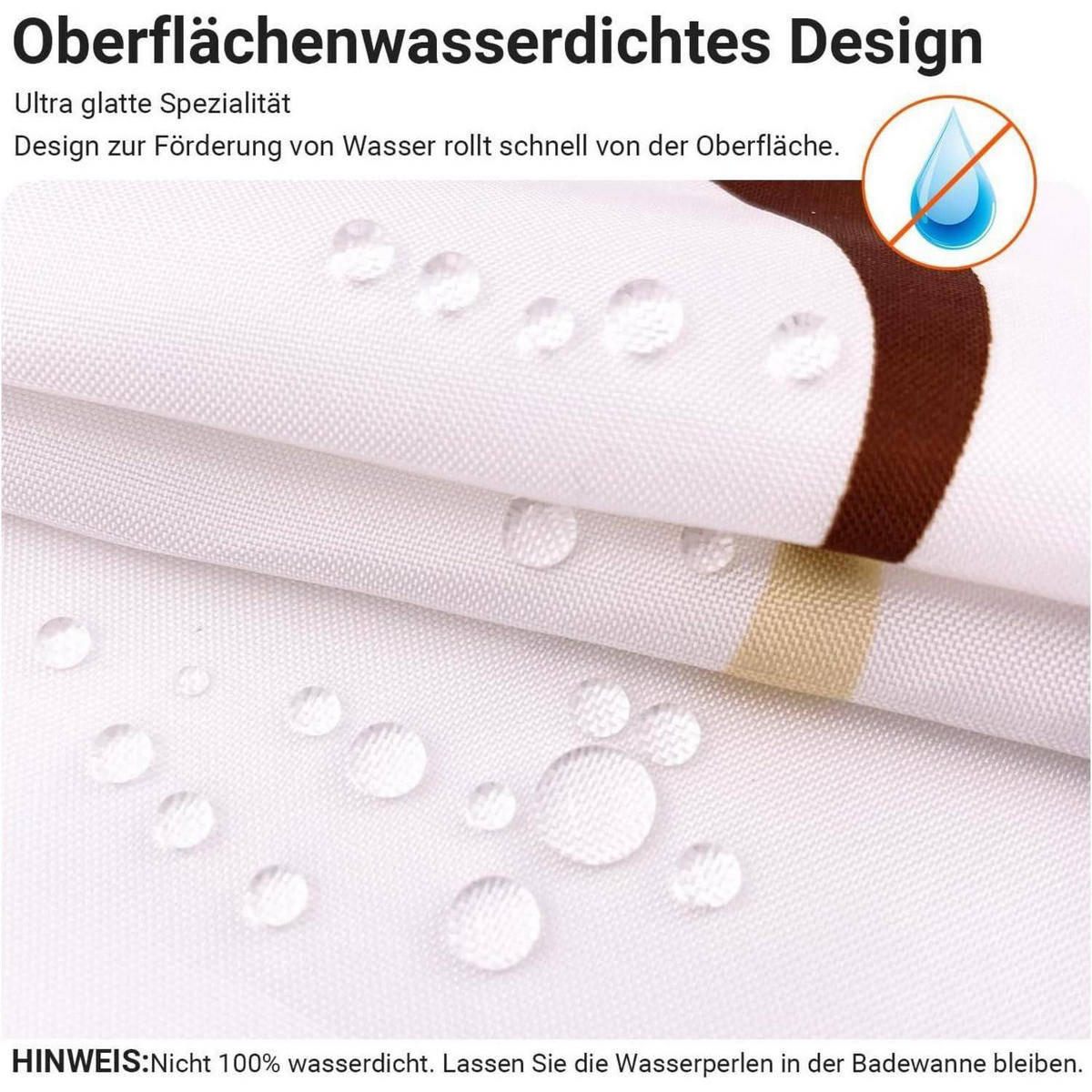 DUSCHVORHANG 120x200cm Kamelfarbe Kreis Wasserabweisend Waschbar Polyester - Multicolor, Textil (120/200cm)