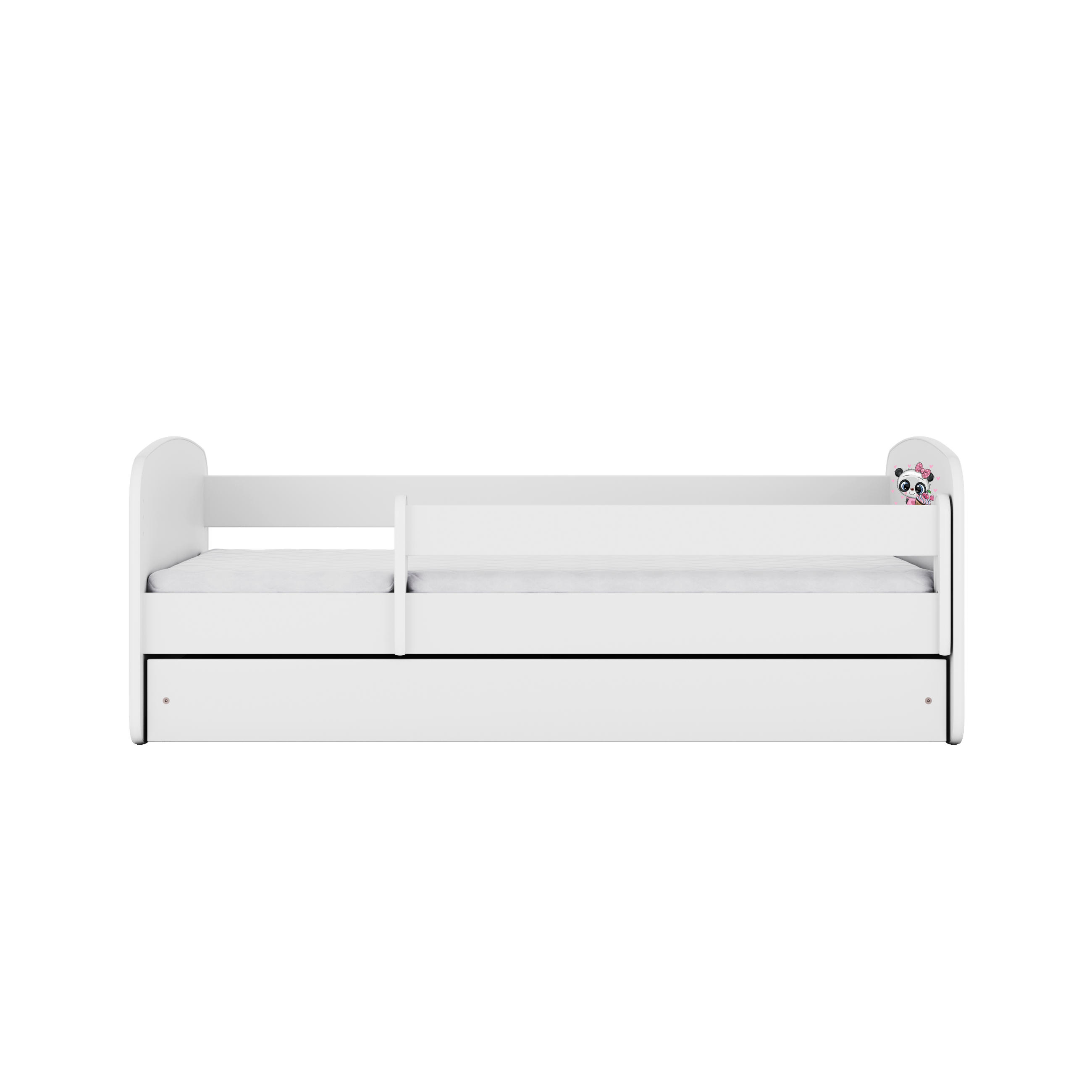 KINDERBETT Panda mit Schublade 160/80 90/61/164 - Weiß, Holzwerkstoff (80/160cm) - RAUMHIRSCH FURNITURE