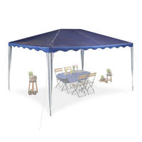 PAVILLON - Dunkelblau, Kunststoff/Metall (300/250/400cm) - Relaxdays