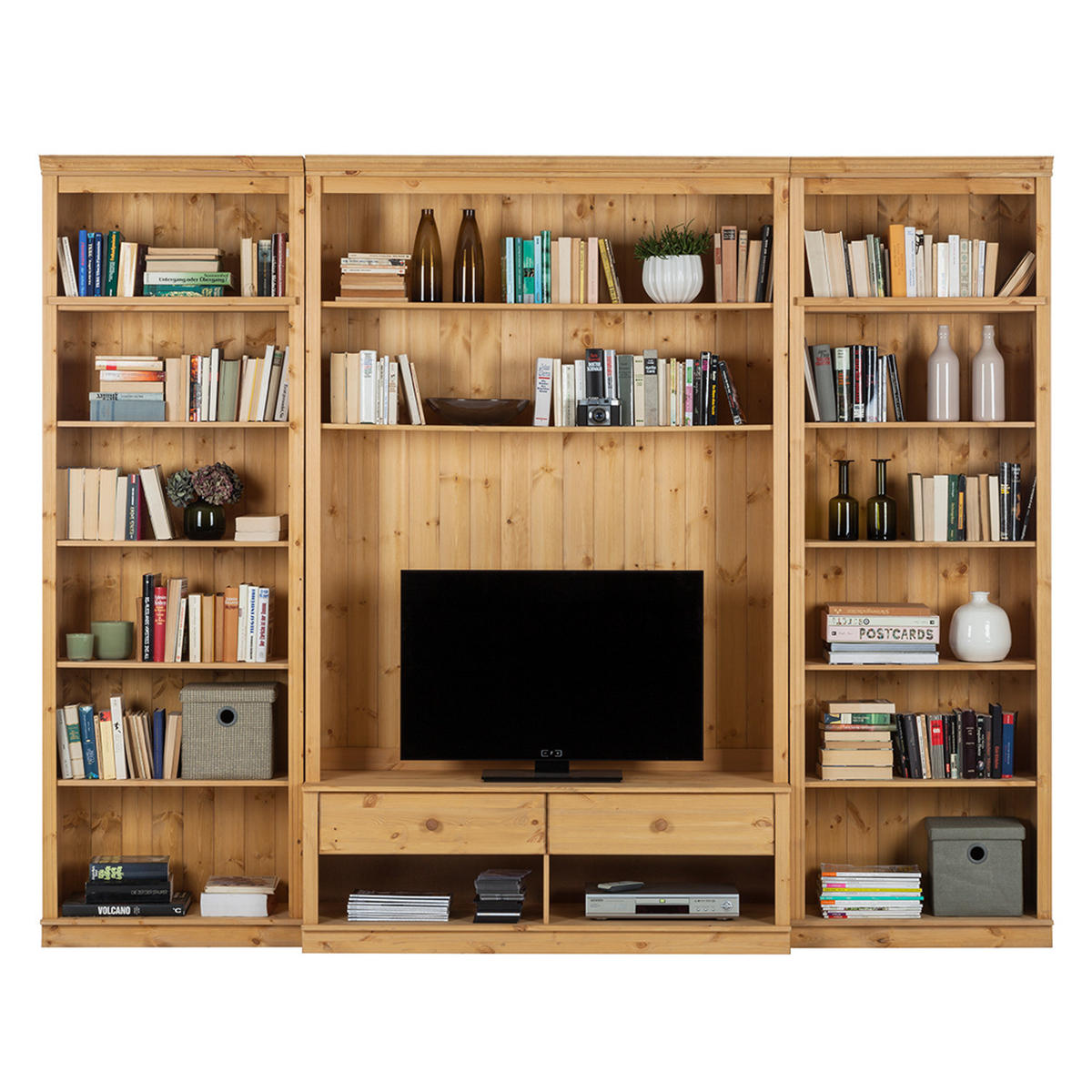 WOHWAND - Kiefer massiv - Typ A - Kieferfarben, Holz (288/223/45cm) - home24