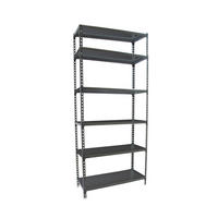SCHWERLASTREGAL Giant Metal Shark HxBxT 250 x 80 x 40 cm Fachlast 180 kg Anthrazit-Anthrazit - Anthrazit, Metall (80/250/40cm) - PROREGAL