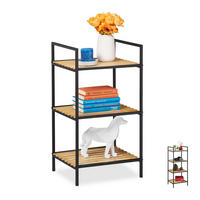 STANDREGAL - Multicolor, Holz/Metall (39/71/32.5cm) - Relaxdays