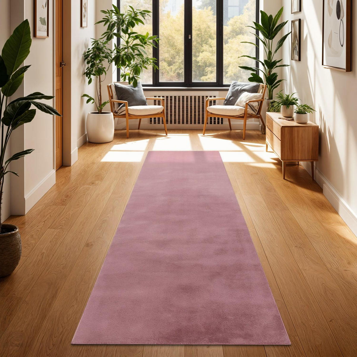 HOCHFLORTEPPICH 80/300 SOFT 380 - Beere, Kunststoff (80/300cm) - Paco Home