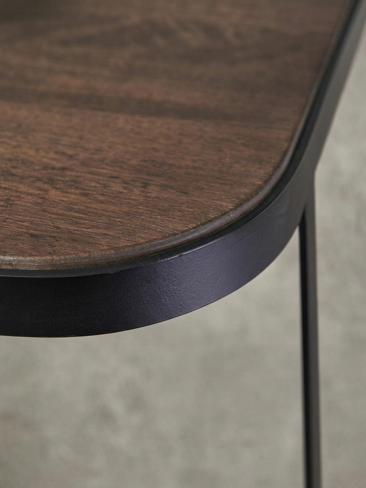 BEISTELLTISCH 2er Set Mango Massivholz Eisen Abgerundete Ecken TIMAVO, Schwarz - Schwarz, Holz/Metall (60/60/40cm) - KADIMA DESIGN