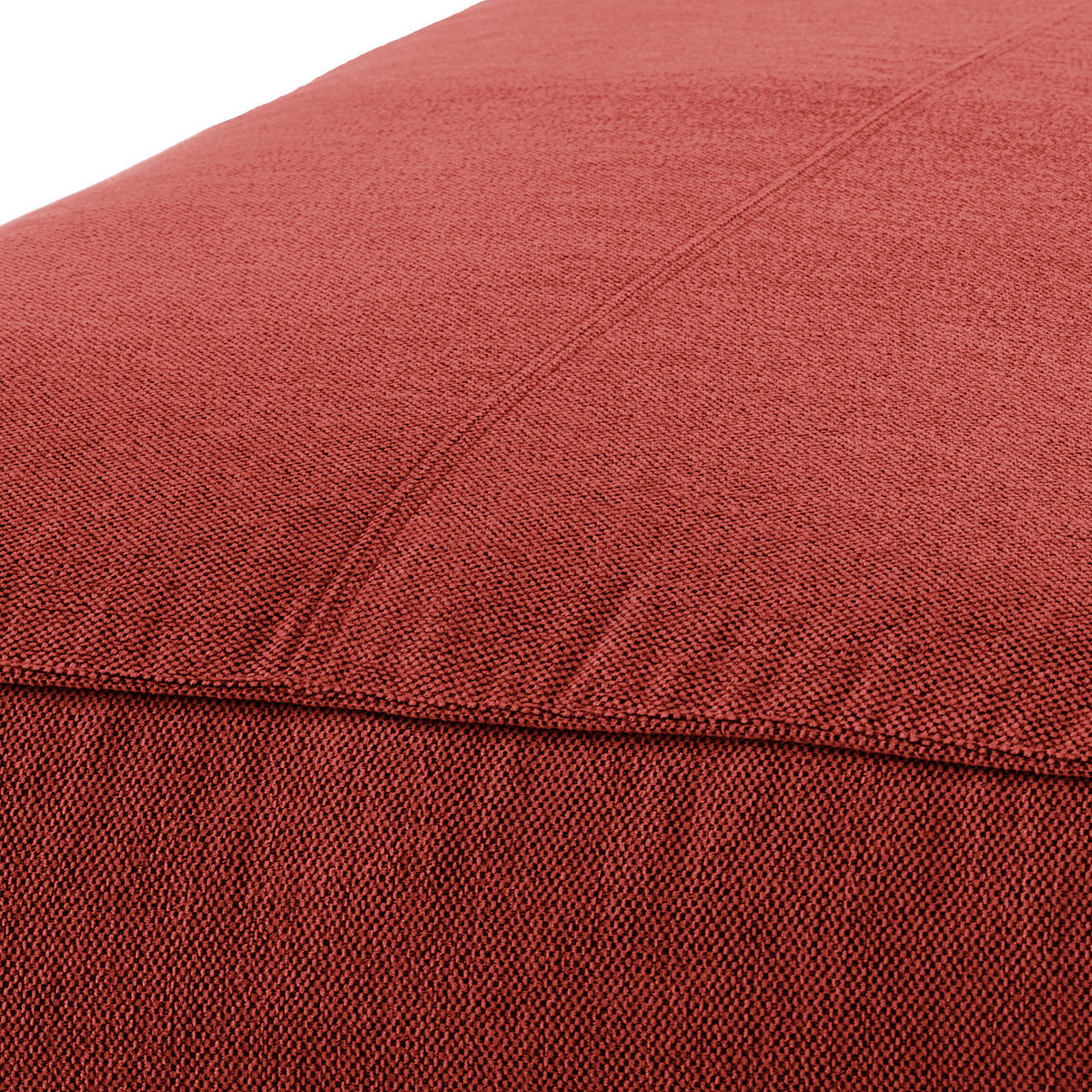 POLSTERHOCKER - Rot/Schwarz, Kunststoff/Textil (81/38/100cm) - home24