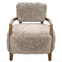 STOFFSESSEL beiger in Felloptik L71 cm 75/78/71 cm - Beige, Textil (75/78/74cm) - Signature