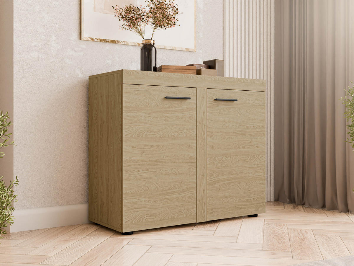 KOMMODE Rumba 2F3 - Eichefarben, Holzwerkstoff (97/82/40cm) - MIRJAN24