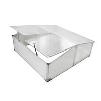 FRÜHBEET mit 4 Deckeln - Transparent, Kunststoff (108/41/110cm) - furnicato