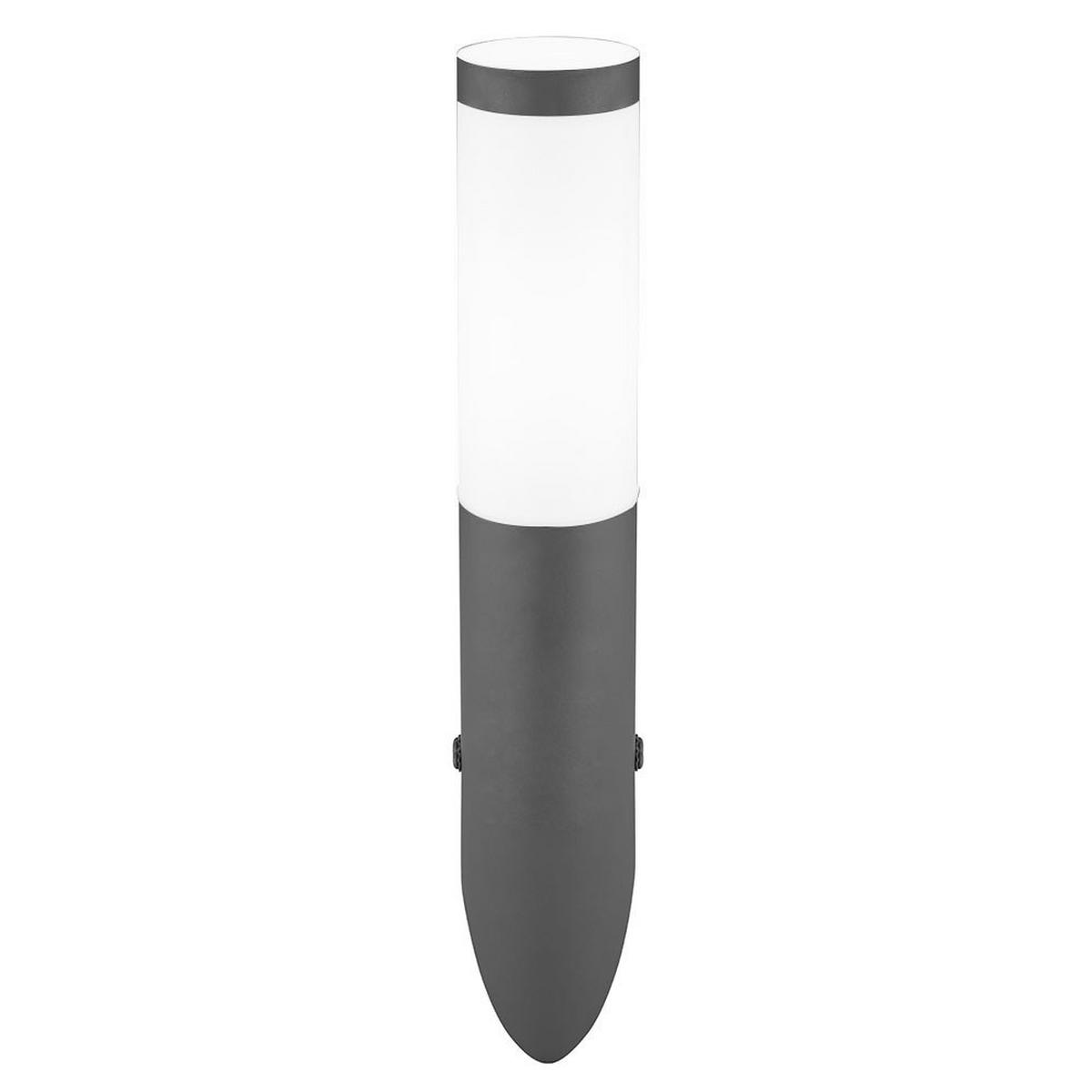 3ER Set AUSSEN-WANDLEUCHTE BOSTON Edelstahl Anthrazit - Anthrazit, Metall (7.6/39/17cm) - Globo Lighting