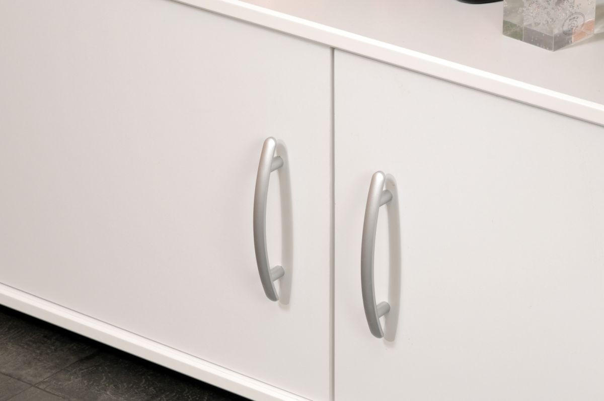 KINDERZIMMER weiß, Komplett-Set 3-teilig mit Stauraumbett, Kleiderschrank, Kommode - Silberfarben/Weiß, Holzwerkstoff/Kunststoff (115/185/204cm) - Parisot Meuble