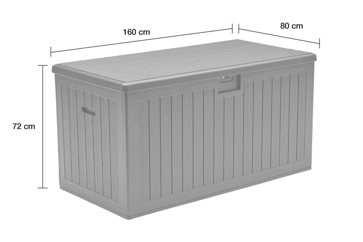 KISSENBOX Lilo 160x80 cm, Kunststoff, Schwarz - Schwarz, Kunststoff (160/72/80cm) - dasmöbelwerk