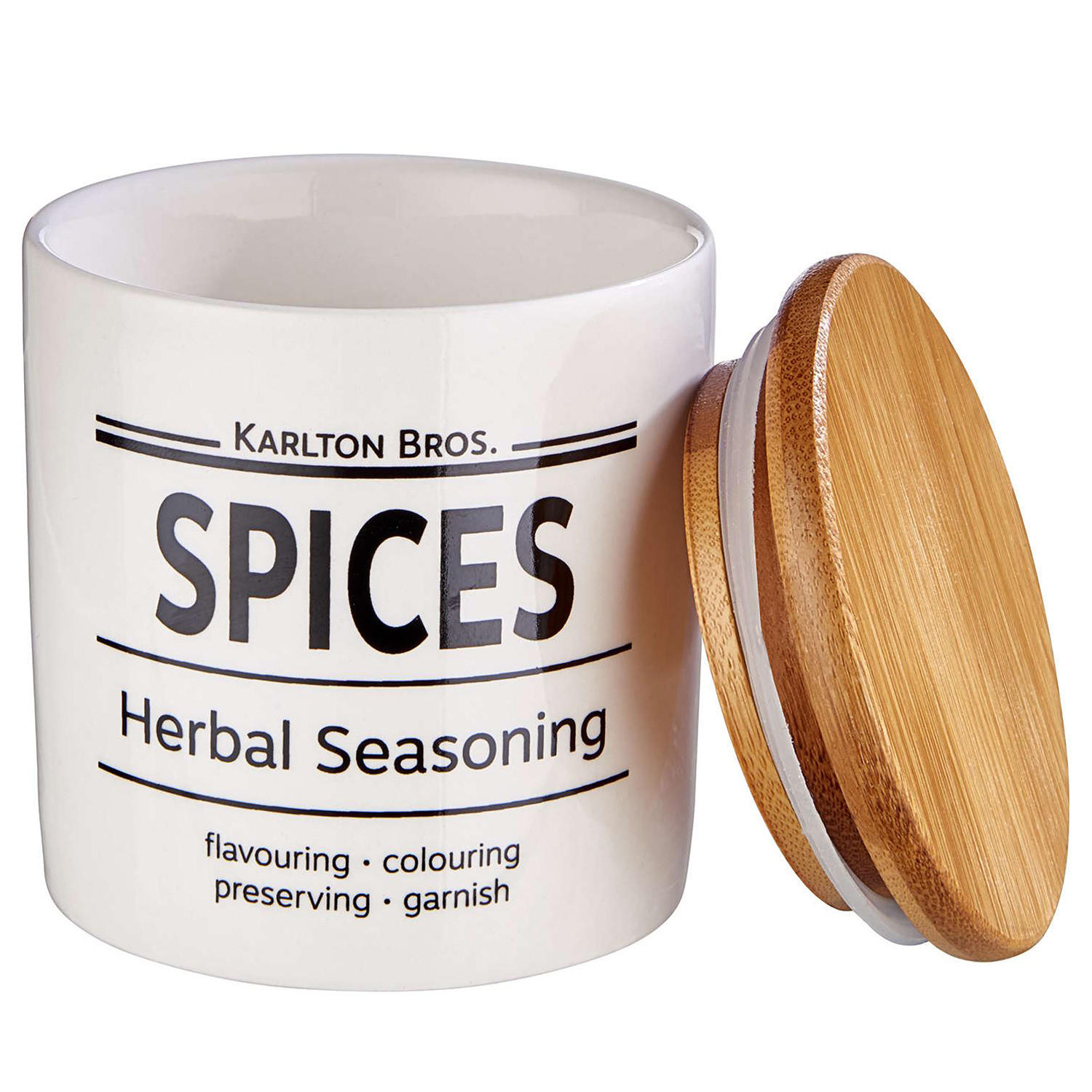 Thumbnail - Butlers Gewürzdose, Weiß, Keramik, 8x9x8 cm, Küchenzubehör, Vorratsbehälter, Gewürzgläser