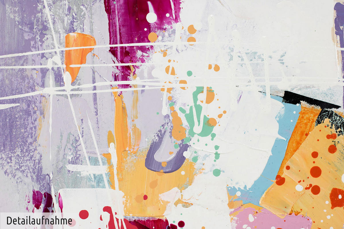 ÖLGEMÄLDE 80/80 cm - Pink/Lila, Holz/Textil (1.6/80cm) - KUNSTLOFT