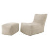 SITZSACK SET Rest und Easy Cord - Beige, Textil (80/90/100cm) - MIRJAN24
