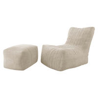SITZSACK SET Rest und Easy Cord - Beige, Textil (80/90/100cm) - MIRJAN24
