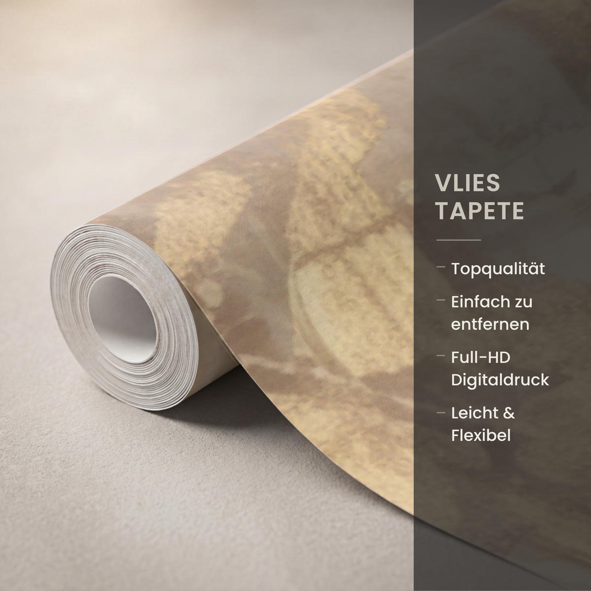 TAPETE - Frau - Gold - Abstrakt - Textur - 450x280 cm - Goldfarben, Papier (450/280cm) - OnlyWow