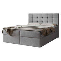 BOXBETT Luanda - H3 - Hellgrau, Holzwerkstoff/Textil (180/200cm) - MIRJAN24