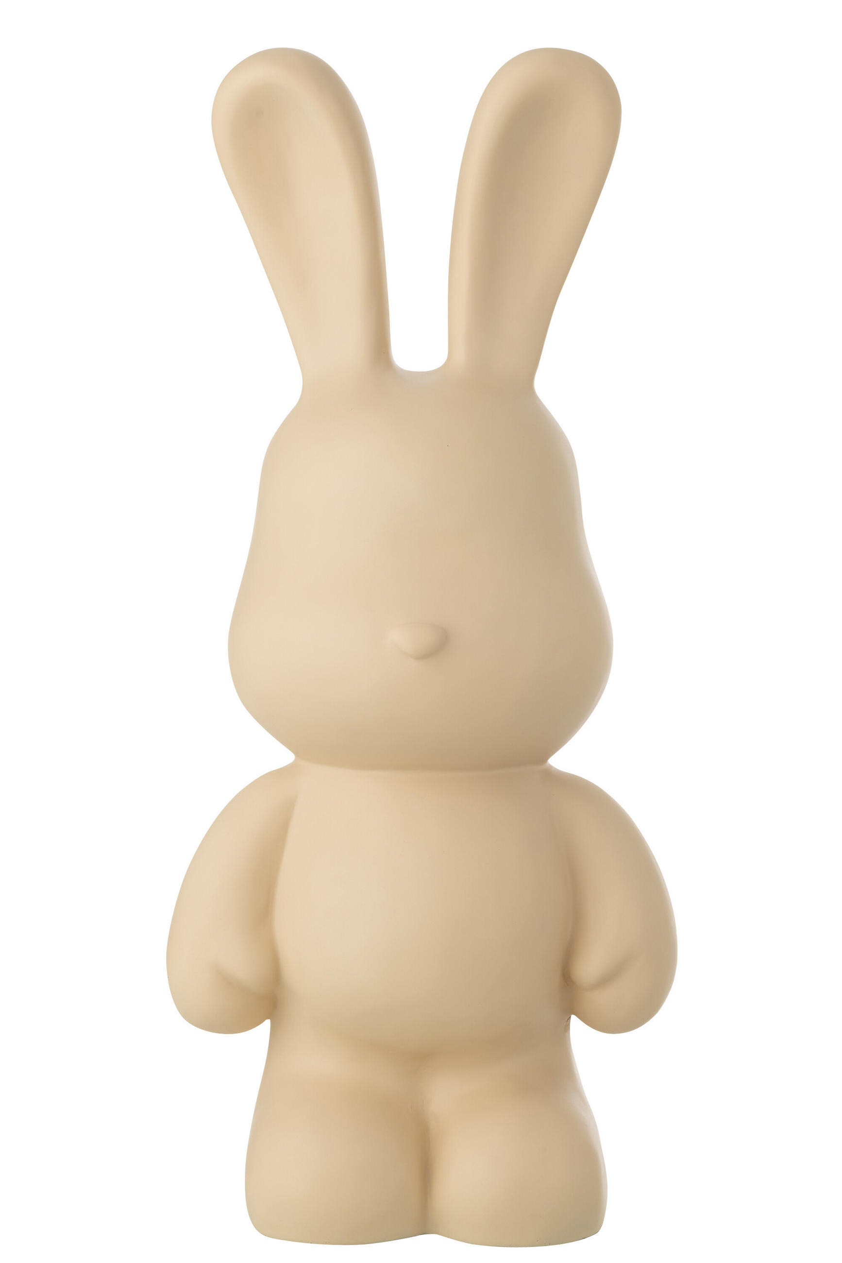DEKOOBJEKT KANINCHEN FRED - Beige, Glas/Naturmaterialien (20.5/59.5/26cm) - J-Line