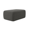 POUF Samt Stoff Grau - Dunkelgrau/Schwarz, Kunststoff/Textil (102/40/62cm) - Makamii