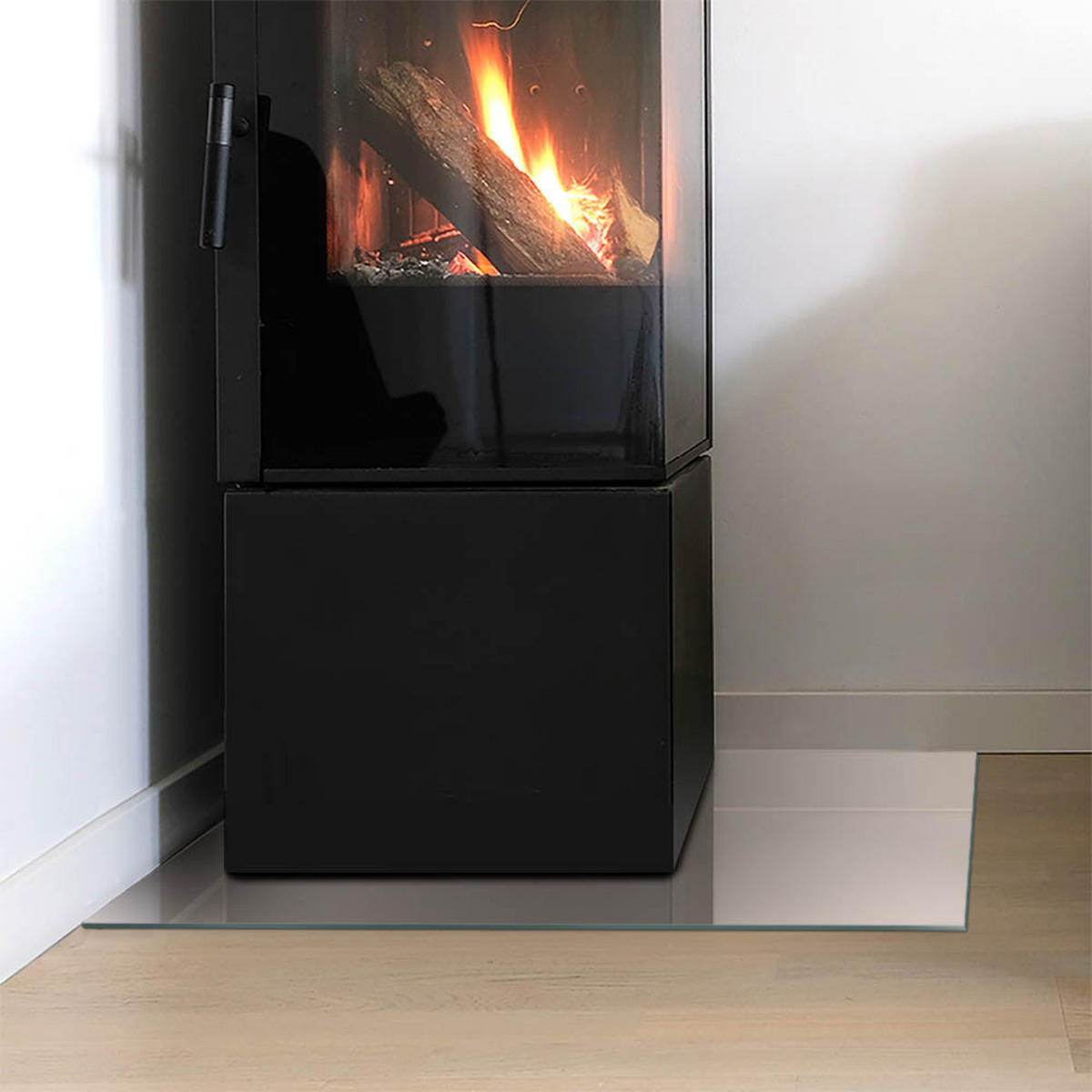 GLASPLATTE für Kamin 60x40 cm Beige - Beige, Glas (60/40/0.4cm) - ArtPrintCave