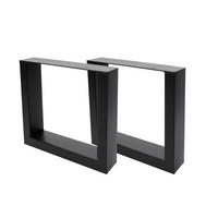 TISCHBEIN Schwarz 2er-Set - Schwarz, Metall (40/37/8cm) - MCW
