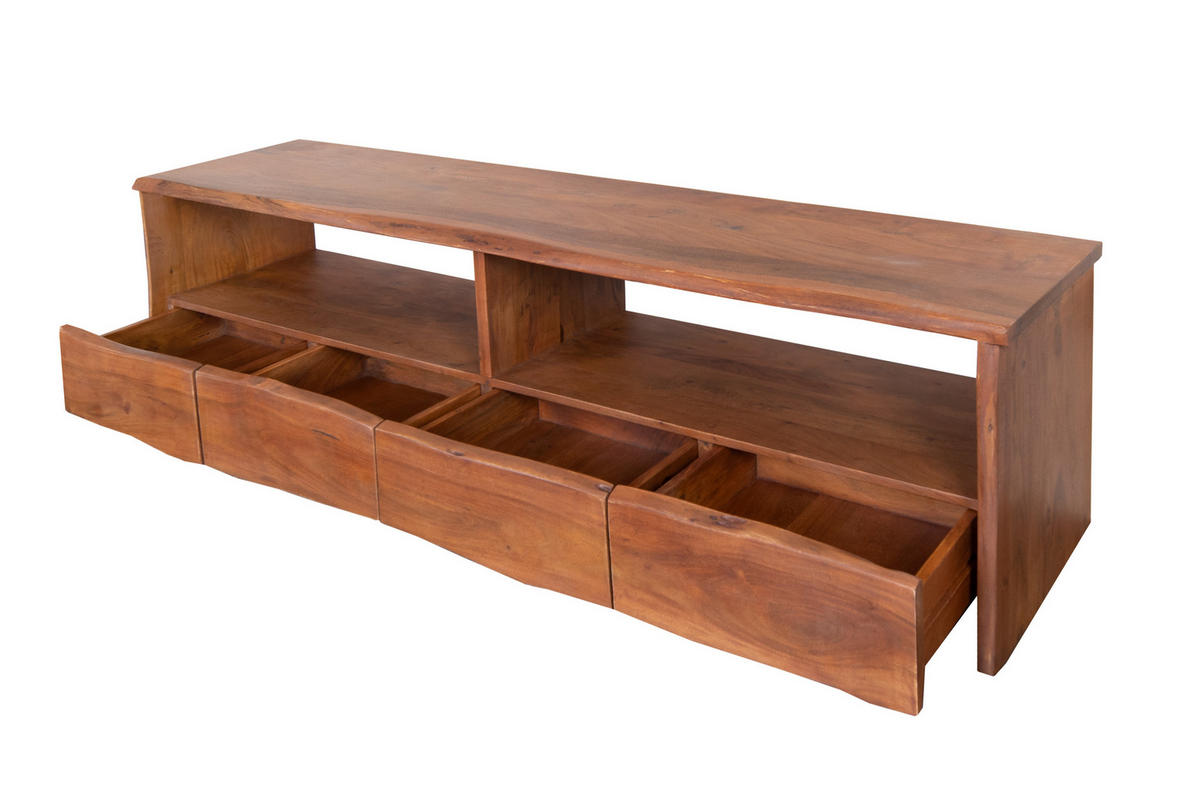 LOWBOARD DAHLIA - Braun/Akaziefarben, Akazienholz/Holz (190/50/45cm) - SAM