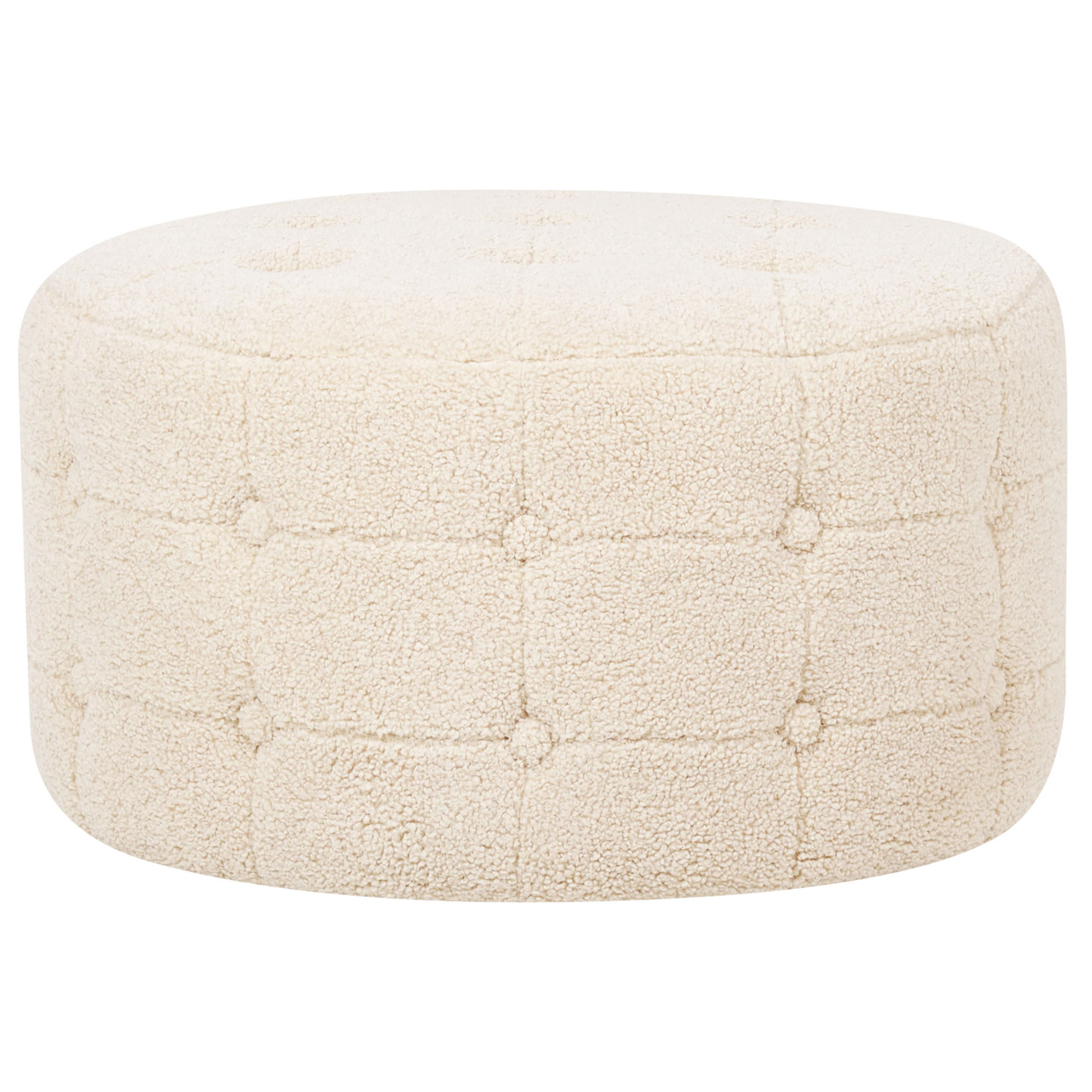 POUF Tampa 55/55/30 cm - Beige, Textil (55/30/55cm) - Beliani