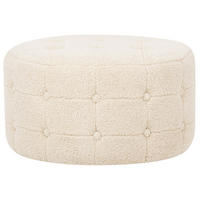 POUF Tampa 55/55/30 cm - Beige, Textil (55/30/55cm) - Beliani