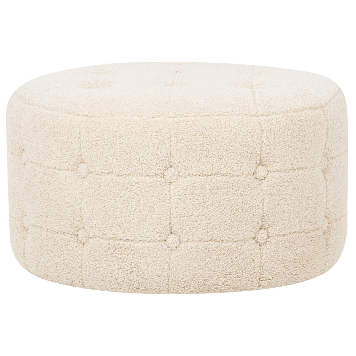 POUF Tampa 55/55/30 cm - Beige, Textil (55/30/55cm) - Beliani