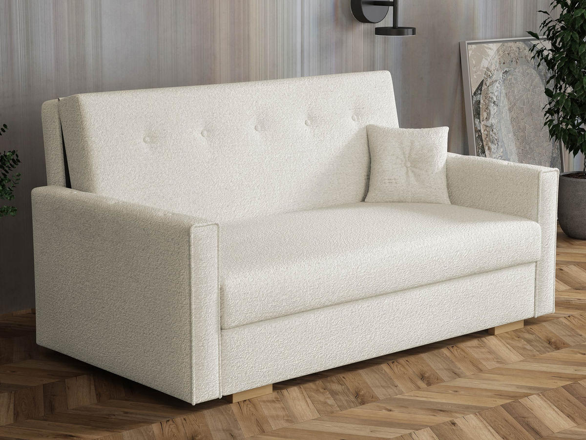 SCHLAFSOFA Viva Sonic III - Beige/Schwarz, Holz/Textil (153/85/100cm) - MIRJAN24