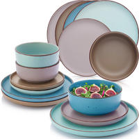 TAFELSERVICE BOMBAY MEERESBODEN - 36 teilig aus Steingut 12 Personen - Multicolor, Stein (50/30/80cm) - Sänger