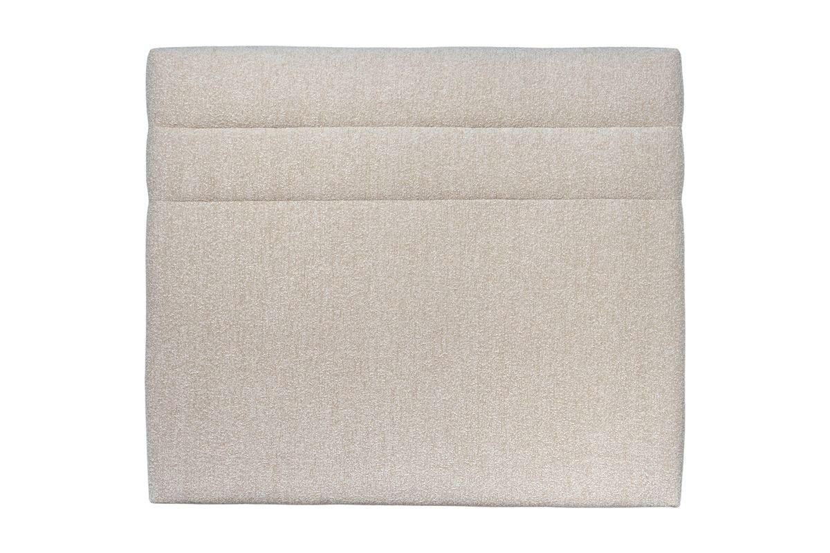KOPFTEIL Modell Linien – Hellbeiger Bouclé-Stoff 180 cm - Beige, Karton/Holz (180/120/10cm) - Sommeil de Plomb