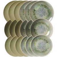 TELLER-SET Cecina Grün / Jade 18er Set - Grün, Keramik (1/1/1cm) - Ritzenhoff Breker