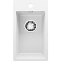 SPÜLBECKEN Riga, 2-er set Weiß 28/50 cm 1 Becken + Ablauf-Set ab 30er Unterschrank - Chromfarben/Weiß, Kunststoff (28/20/50cm) - Primagran