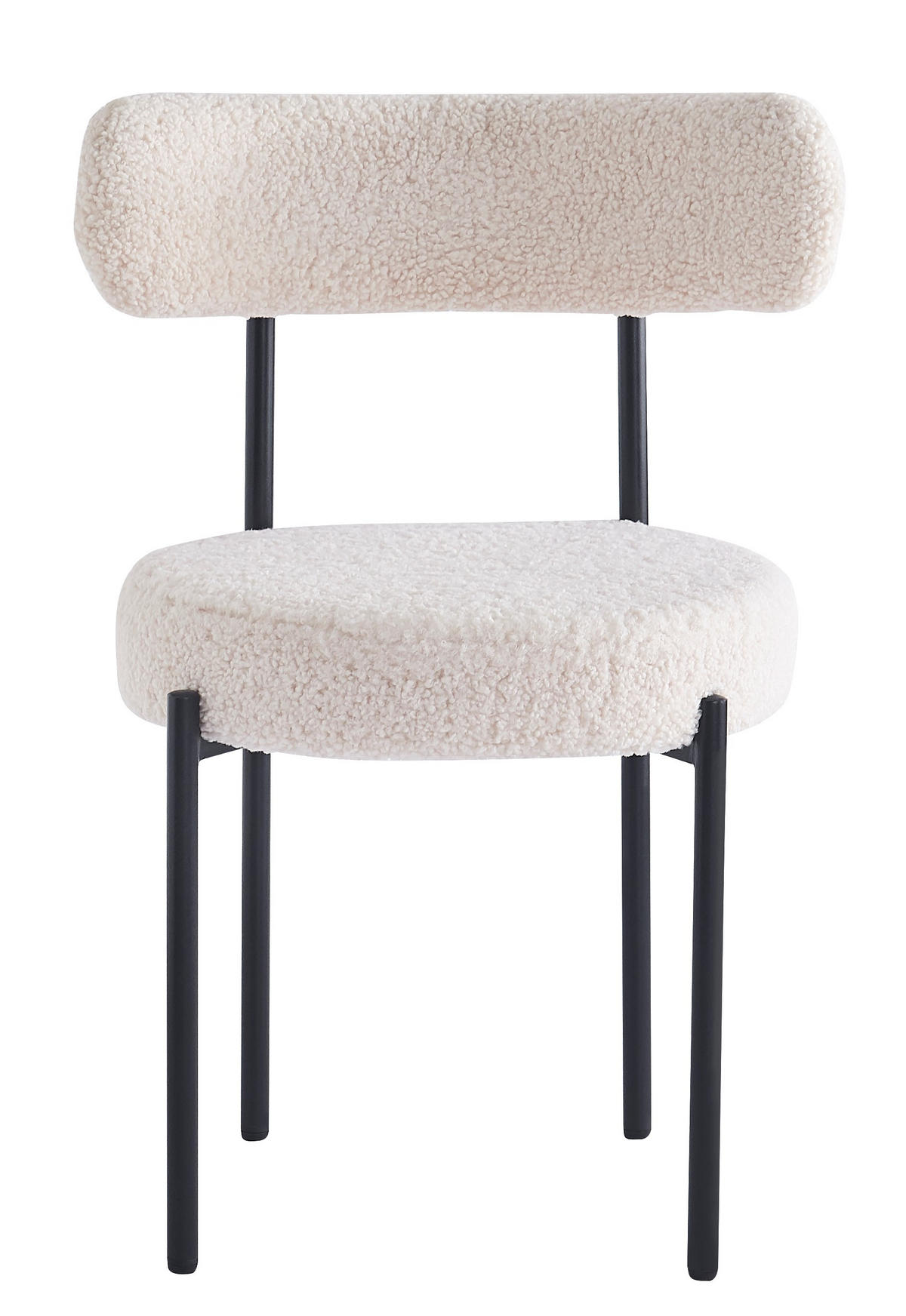 STUHL 2er-Set Wolle Weiß - Weiß, Textil (47/79/48cm) - Nordlys