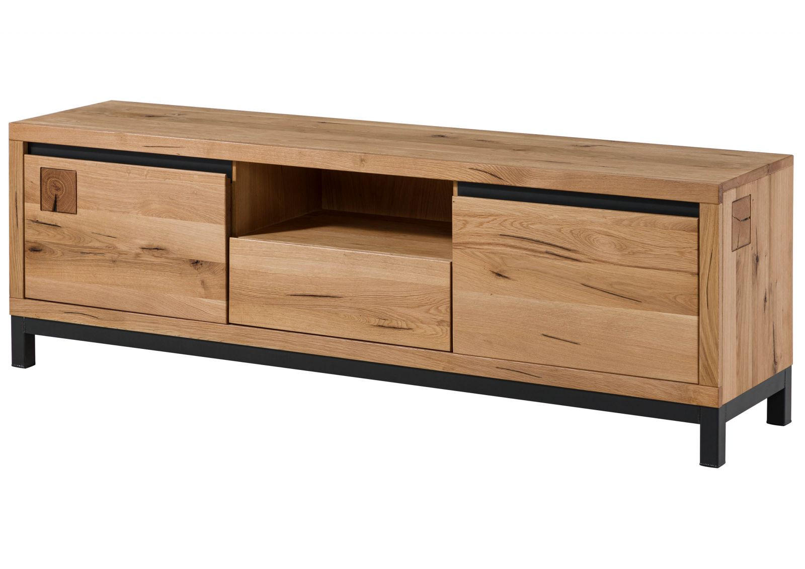 TV-BOARD Wildeiche 170x40x56 natur geölt VILLANDERS #113 - Naturfarben, Holz (170/56/40cm) - Massivmoebel24