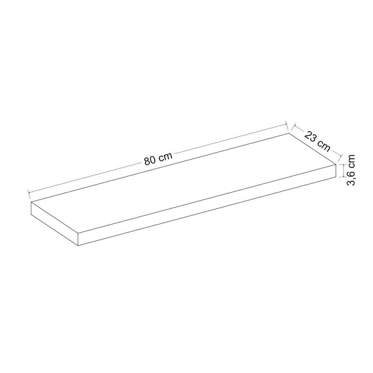 WANDREGAL Bredebro - Dunkelbraun, Holzwerkstoff (80/3.6/23cm) - [en.casa]