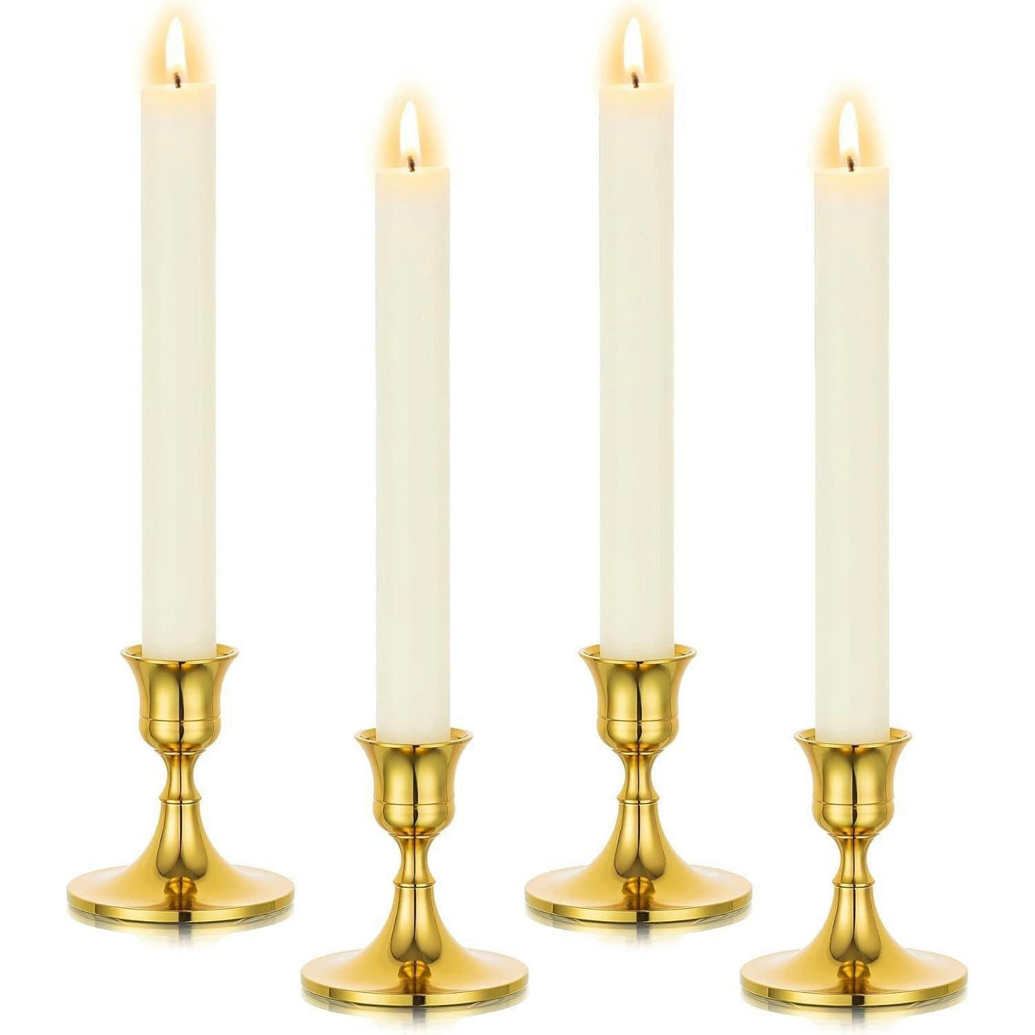 KERZENSTÄNDER 4er Set Gold Metall 7,5 cm - Goldfarben, Metall (6.5/7.5/6.5cm)